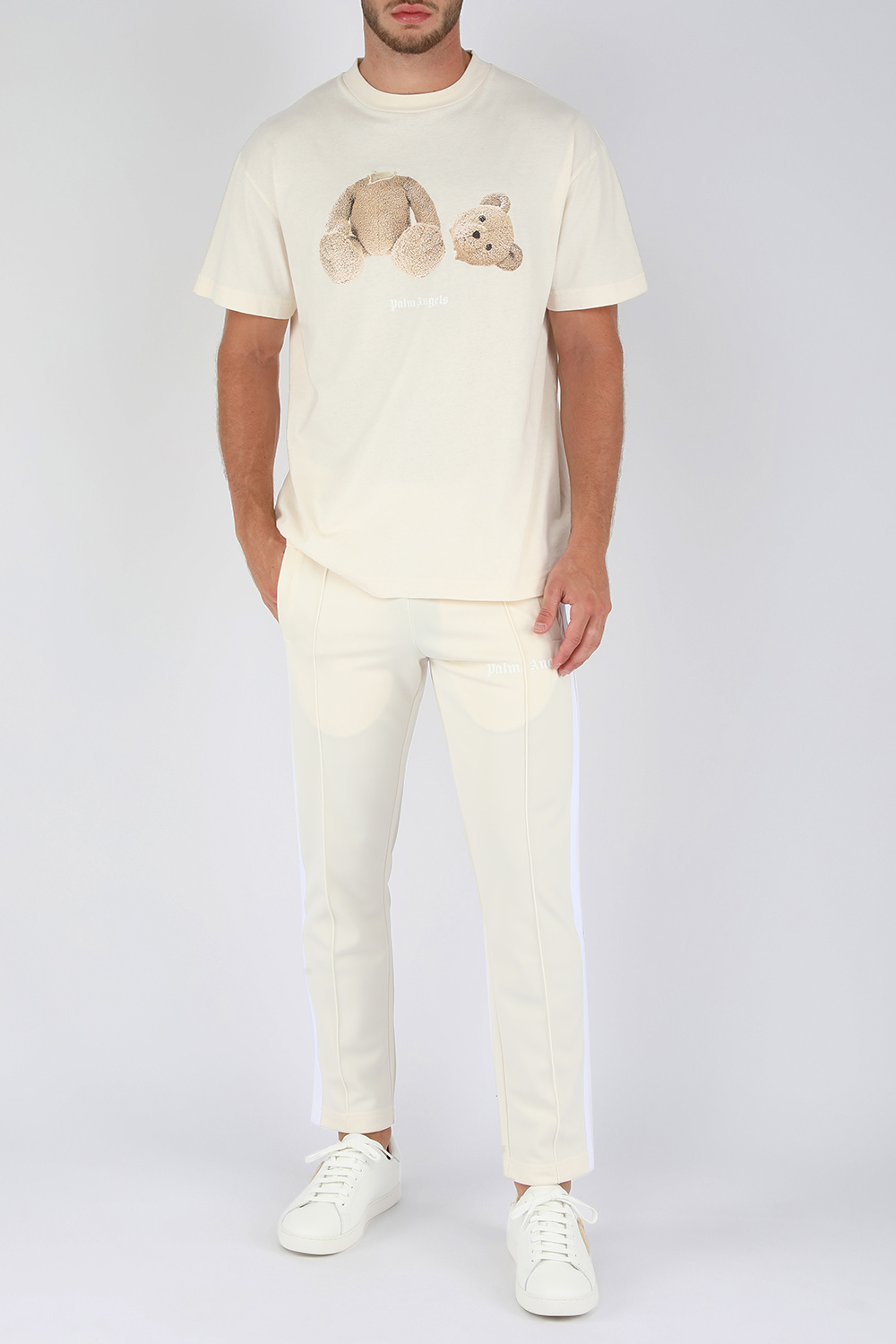 חולצת טי קצרה עם הדפס דב